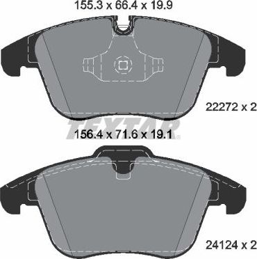 Тормозные колодки Textar. Артикул 2227201