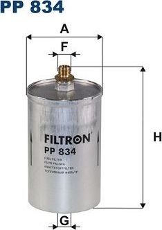 Топливный фильтр Filtron для Mercedes-Benz W124, A124 1986-1993. Артикул PP 834