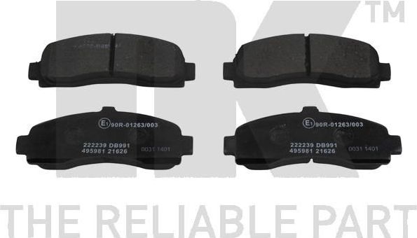 Тормозные колодки NK. Артикул 222239