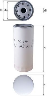 Масляный фильтр Mahle-Knecht. Артикул OC 370