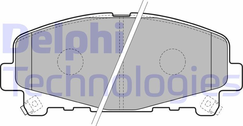 Тормозные колодки Delphi (Low-Metallic). Артикул LP2166