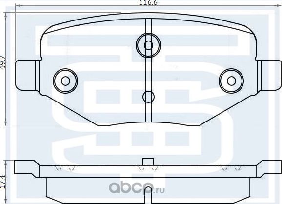 Колодки тормозные задние (Starke). Артикул 176717
