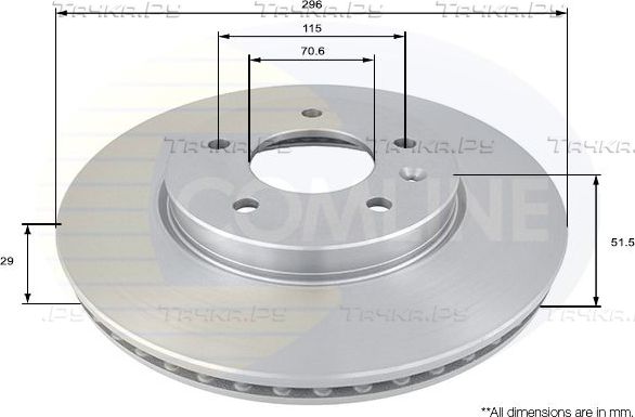 Тормозной диск Comline COATED. Артикул ADC1146V