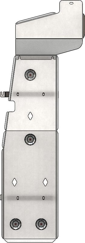 Защита алюминиевая АВС-Дизайн для топливного бака и редуктора Cadillac Escalade V  4WD 2021-2026. Артикул 04.40ABC