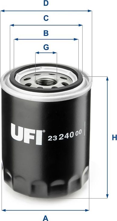 Масляный фильтр UFI. Артикул 23.240.00