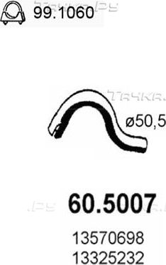 Глушитель Asso для Volvo 940 1990-1998. Артикул 60.5007