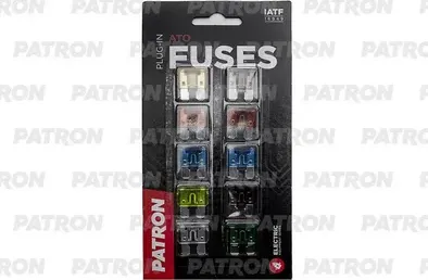 Комплект предохранителей ATC PLUG-IN FUSES (5Ax1 7.5Ax2 10Ax2 15Ax2 20Ax1 25Ax1 30Ax1) универсальны PATRON PFS002 Patron. Артикул PFS002
