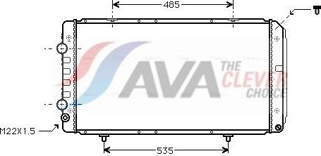 Радиатор охлаждения двигателя AVA ** CLEVER FIT ** для Citroen Jumper I 1994-2006. Артикул PEA2146