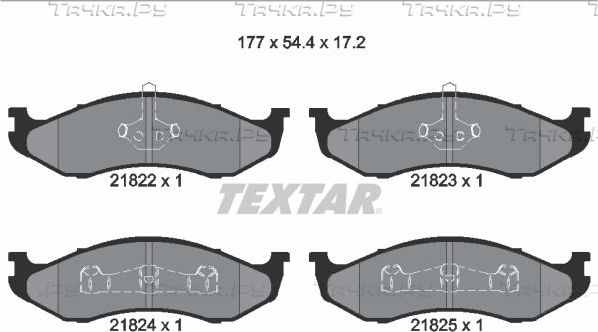 Тормозные колодки Textar. Артикул 2182202