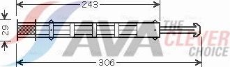 Осушитель кондиционера AVA (полимерный материал) для Citroen Jumper II 2006-2026. Артикул CND249
