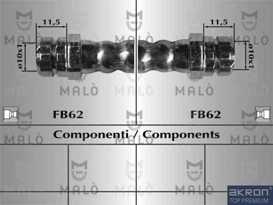 Тормозной шланг Malò. Артикул 80892