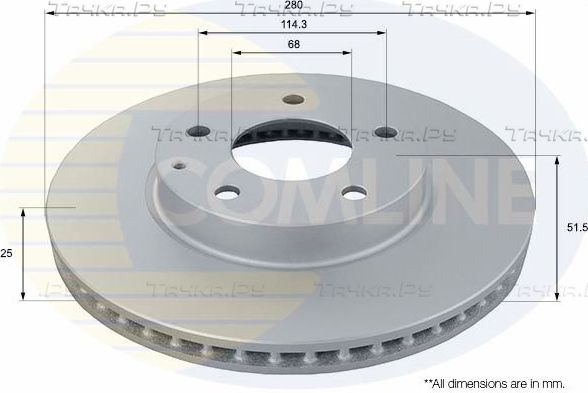 Тормозной диск Comline Comline. Артикул ADC0478V