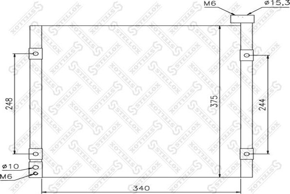 Радиатор кондиционера (конденсатор) Stellox. Артикул 10-45095-SX