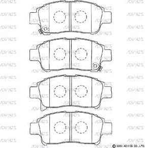 Тормозные колодки Advics передние для Lifan Solano I (620) 2008-2016. Артикул SN685P