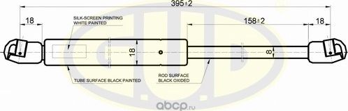 Амортизатор (упор) капота G.U.D. для Kia Carnival I 1999-2006. Артикул GGS010155