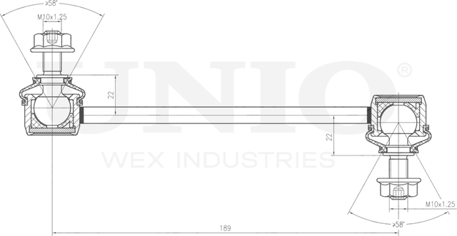 Тяга/стойка стабилизатора (Unio). Артикул SSP-50187