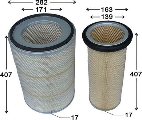 Воздушный фильтр JS Asakashi. Артикул A366SET