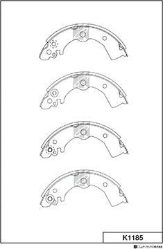 Тормозные колодки MK Kashiyama. Артикул K1185