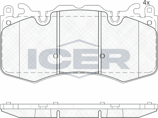 Тормозные колодки Icer. Артикул 181956