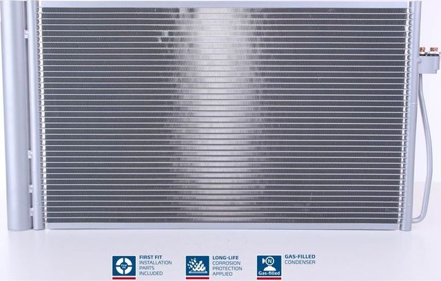 Радиатор кондиционера (конденсатор) Nissens (алюминий) для BMW 7 IV (E65/E66) 2002-2008. Артикул 94747