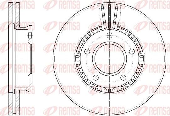 Тормозной диск Remsa передний для Mazda MPV I (LV) 1988-1999. Артикул 6892.10