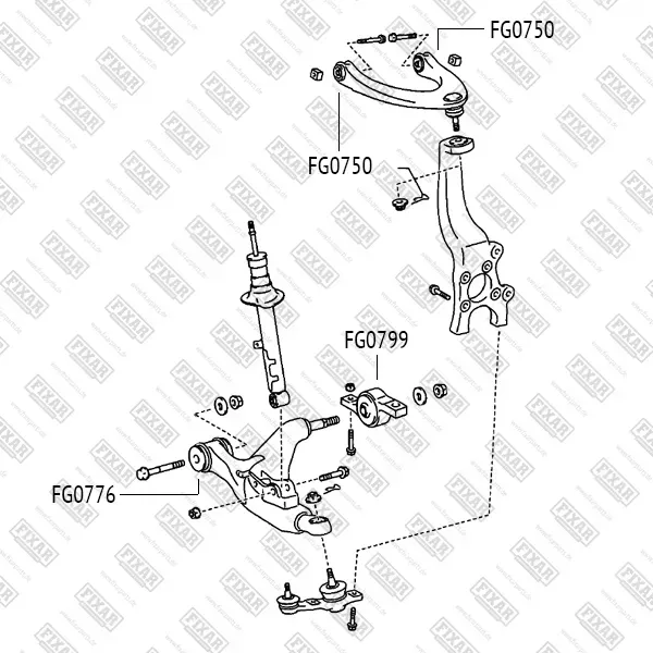 Сайлентблок рычага LEXUS GS/IS 05- передн.подв. (Fixar) Fixar. Артикул FG0776