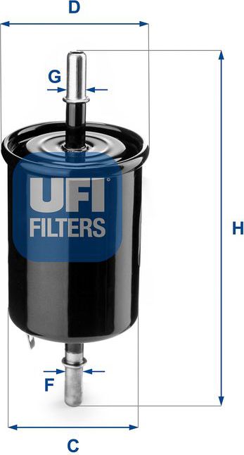 Топливный фильтр UFI для Chevrolet Niva I 2007-2009. Артикул 31.843.00