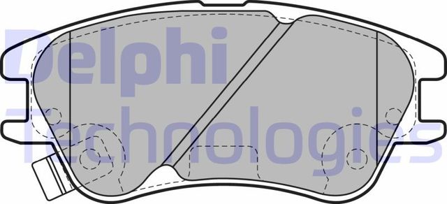 Тормозные колодки Delphi (Low-Metallic). Артикул LP2062