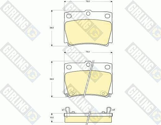 Тормозные колодки Girling. Артикул 6132399