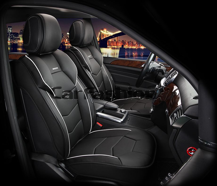 Накидки универсальные CarFashion Samurai на переднее сидения авто, цвет Белый/Черный/Черный. Артикул 21940