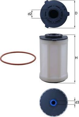 Топливный фильтр Mahle. Артикул KX 655D