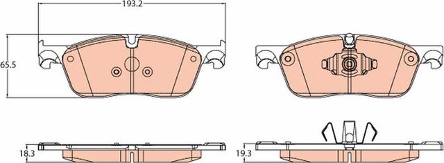 Тормозные колодки TRW. Артикул GDB2119