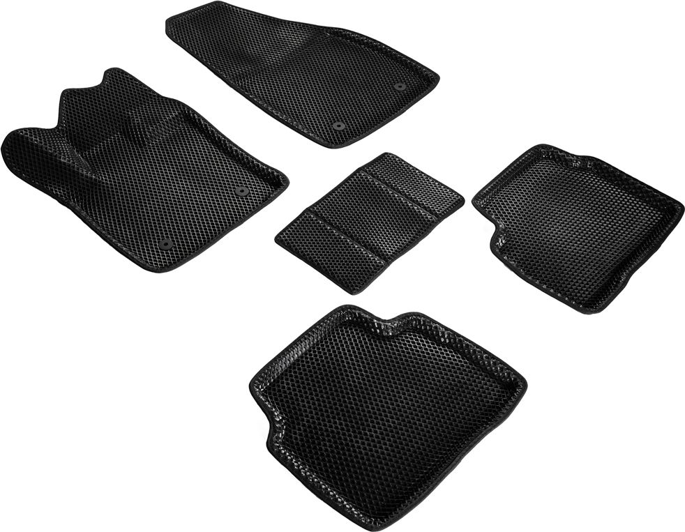 Коврики Seintex 3D EVA ромб для салона Geely Tugella 2020-2026 ЧЕРНЫЕ. Артикул 98431