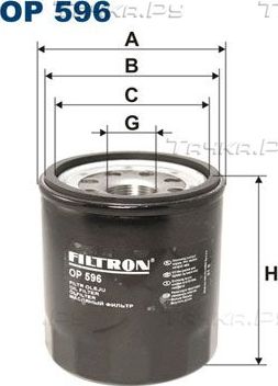 Масляный фильтр Filtron. Артикул OP 596