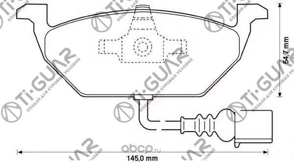 Тормозные колодки (TI-Guar). Артикул TG0048