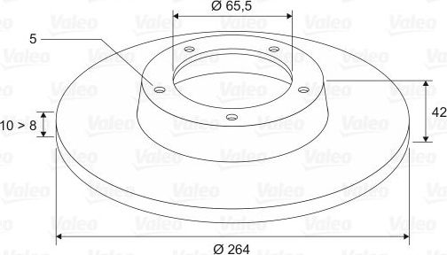 Тормозной диск Valeo. Артикул 186593