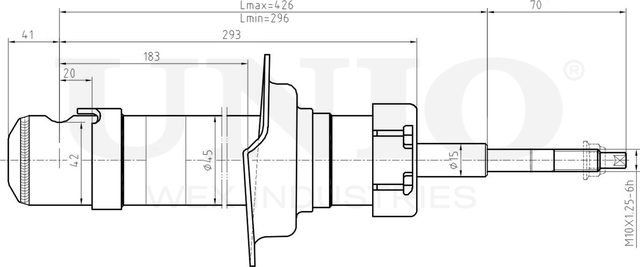 Амортизатор подвески (Unio). Артикул SAB-10497