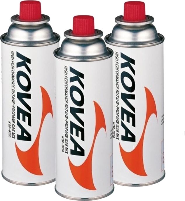Баллон газовый цанговый Kovea Nozzle type gas 220 г комплект 3 шт.. Артикул KGF-220-SET3