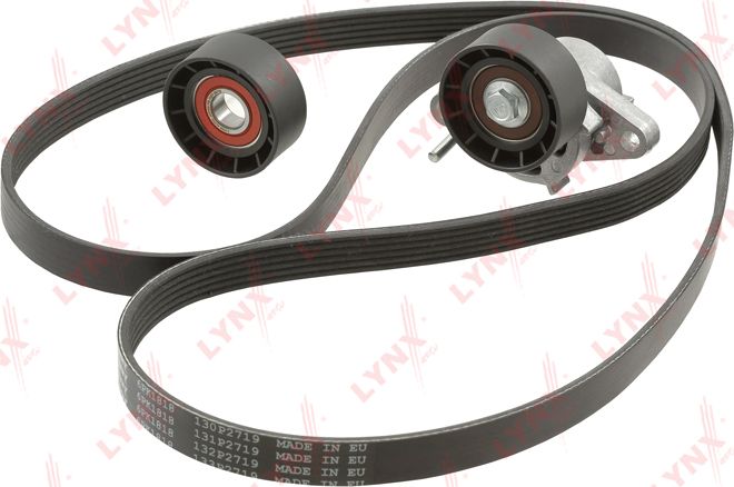 Приводной ремень поликлиновой с роликами (комплект) LYNXauto. Артикул PK-5002