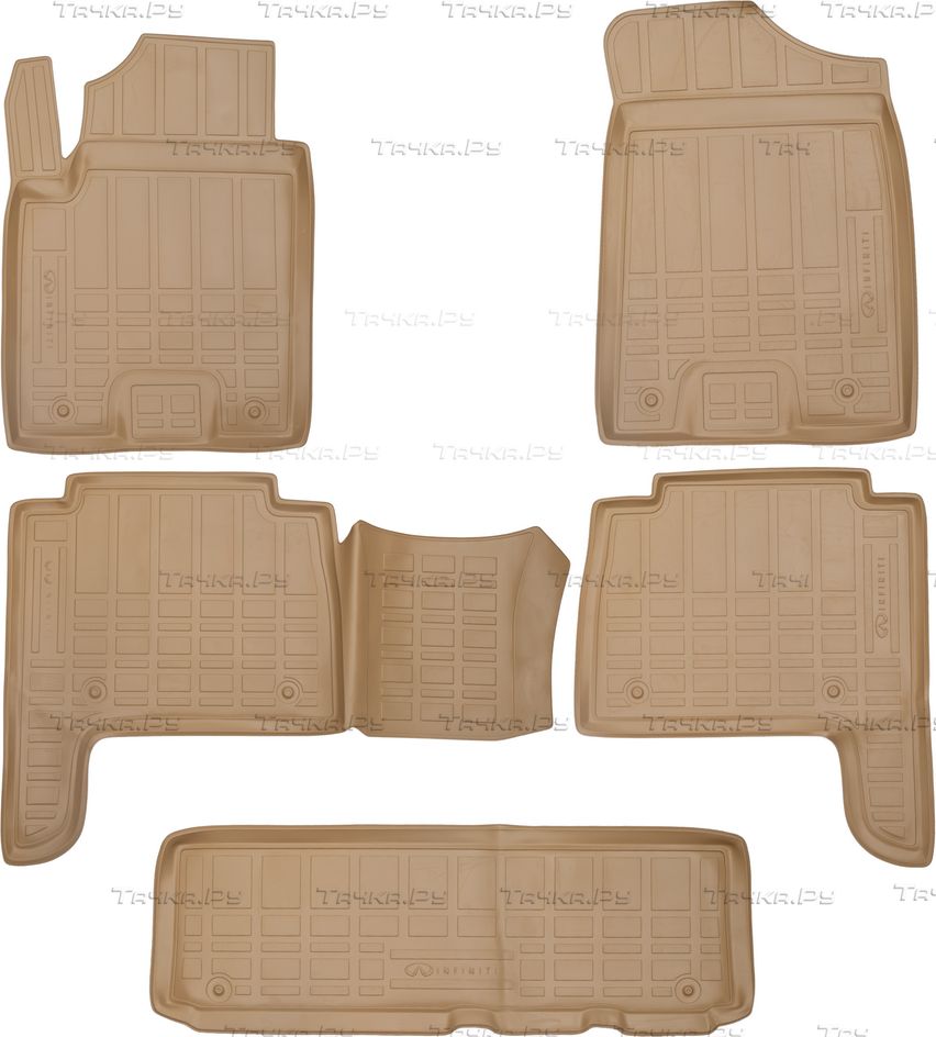 Коврики Element для салона Infiniti QX56 I 2004-2010 3 ряда БЕЖЕВЫЕ. Артикул NLC.76.02.212