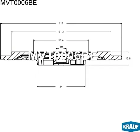 Задняя пластина турбокомпрессора Krauf. Артикул MVT0006BE