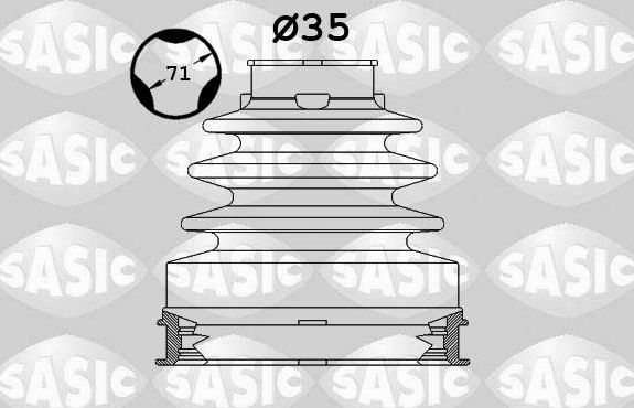 Пыльник ШРУСа внутренний Sasic передний правый для Ford C-MAX I 2003-2010. Артикул 1906082