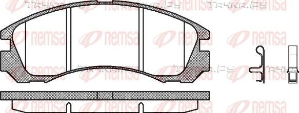 Тормозные колодки Remsa передние для Mitsubishi Lancer X 2007-2017. Артикул 0354.32