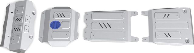 Защита Rival для радиатора, картера, КПП и РК Toyota Hilux VIII поколение 4WD (только со штатным бампером) 2015-2018 2018-2026. Артикул K333.9501.1