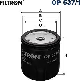 Масляный фильтр Filtron. Артикул OP 537/1
