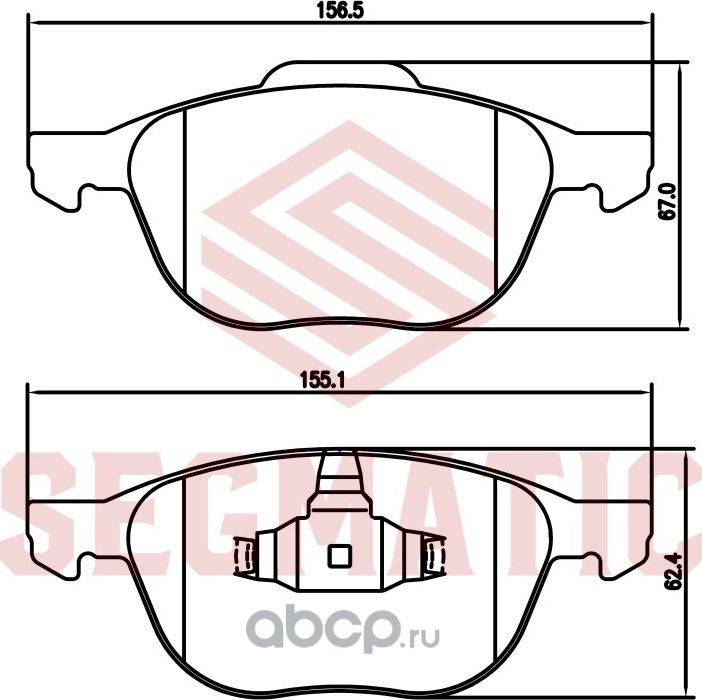 Колодка торм диск пер (Segmatic). Артикул SGBP2650