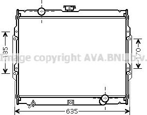 Радиатор охлаждения двигателя AVA для Hyundai Galloper I 1991-1998. Артикул HY2108