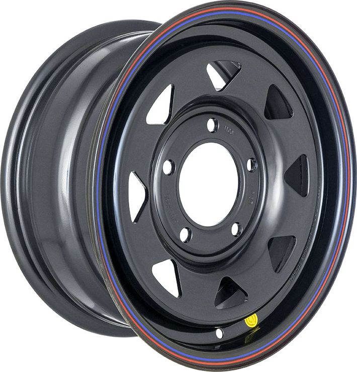 Колёсный диск OFF-ROAD Wheels усиленный стальной черный 5x139,7 6,5xR15 d98.5 ET+35 для ВАЗ 2131 4х4 1977-2026 (треугольник). Артикул 1565-539985BL+35A17X