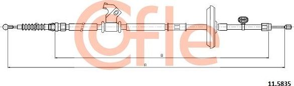 Трос ручника (тросик ручного тормоза) Cofle. Артикул 92.11.5835