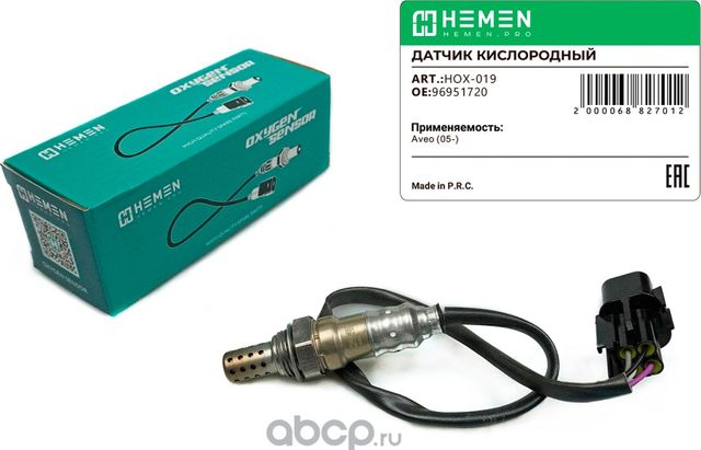 Датчик кислорода Chevrolet Aveo 05- после кат. () (Hemen). Артикул HOX019